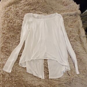 White hi-low Michael Stars tee with back slit